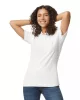 Gildan GIL64800-B3 Softstyle női dupla galléros piké póló - White