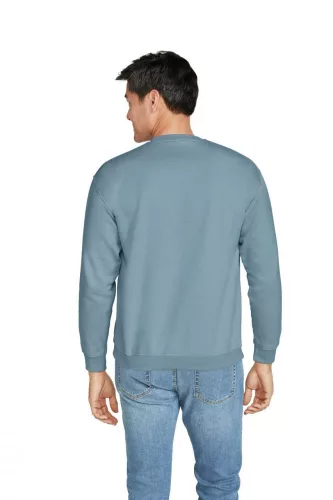 Gildan GISF000 Softstyle pamut felnőtt környakú pulóver - Stone Blue