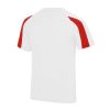 Just Cool JC003J Cool gyerek kontrasztos póló - Arctic White/Fire Red