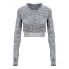 Just Cool JC039 WOMEN'S LONG SLEEVE CROP T M