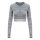 Just Cool JC039 WOMEN'S LONG SLEEVE CROP T M
