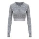 Just Cool JC039 WOMEN'S LONG SLEEVE CROP T M