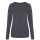 Just Ts JT002F női hosszú ujjú Tri-Blend póló - Heather Charcoal