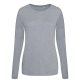 Just Ts JT002F női hosszú ujjú Tri-Blend póló - Heather Grey