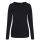 Just Ts JT002F női hosszú ujjú Tri-Blend póló - Solid Black