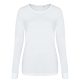 Just Ts JT002F női hosszú ujjú Tri-Blend póló - Solid White