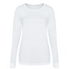 Just Ts JT002F női hosszú ujjú Tri-Blend póló - Solid White