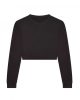 Just Ts JT016 női rövidített hosszú ujjú póló - Heather Black