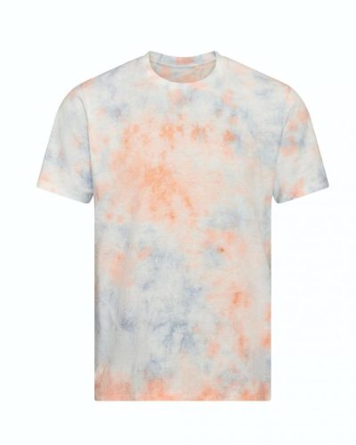 Just Ts JT022 batikolt mintás rövid ujjú póló - Grey Pink Marble
