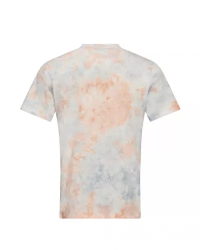 Just Ts JT022 batikolt mintás rövid ujjú póló - Grey Pink Marble