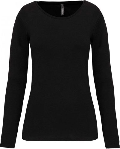 Kariban KA3017 női hosszú ujjú környakú póló - Black