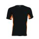Kariban KA340 Tiger kétszínű rövidujjú póló - Black/Orange