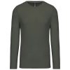 Kariban KA359 férfi hosszú ujjú környakú póló - Dark Khaki