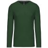 Kariban KA359 férfi hosszú ujjú környakú póló - Forest Green