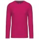 Kariban KA359 férfi hosszú ujjú környakú póló - Fuchsia
