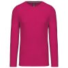 Kariban KA359 férfi hosszú ujjú környakú póló - Fuchsia