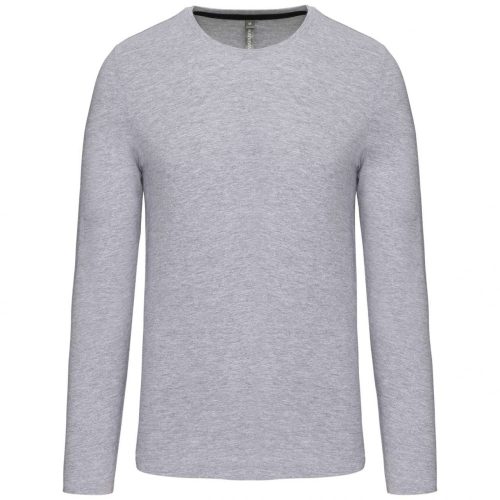 Kariban KA359 férfi hosszú ujjú környakú póló - Oxford Grey