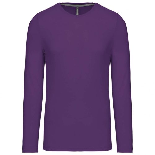 Kariban KA359 férfi hosszú ujjú környakú póló - Purple