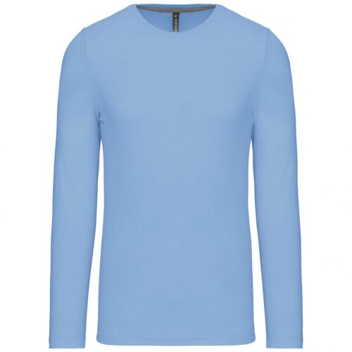 Kariban KA359 férfi hosszú ujjú környakú póló - Sky Blue