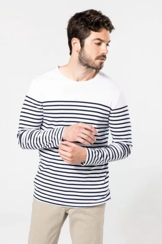 Kariban KA366 FÉRFI HOSSZÚ UJJÚ BRETON CSÍKOS FELSŐ 3XL