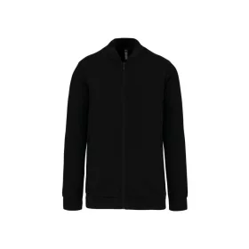 Kariban KA4002 unisex pamut cipzáros pulóver - Black