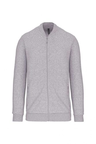 Kariban KA4002 unisex pamut cipzáros pulóver - Oxford Grey