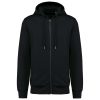 Kariban KA4008 French Terry unisex pamut cipzáros kapucnis pulóver - Black 