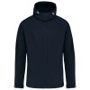 Kariban KA413 férfi levehető kapucnis softshell dzseki - Navy