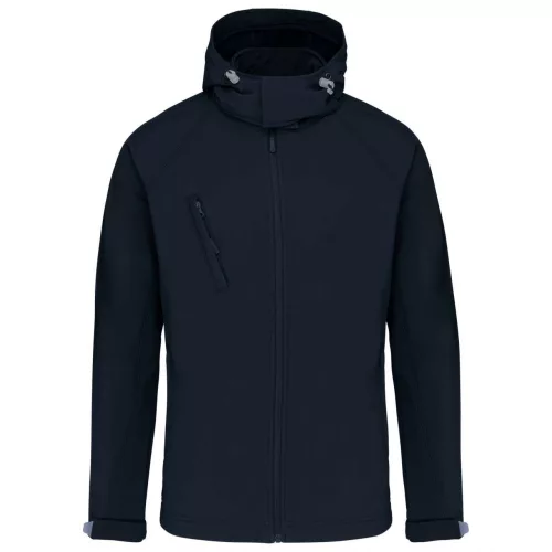 Kariban KA413 férfi levehető kapucnis softshell dzseki - Navy