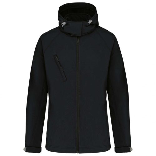 Kariban KA414 női levehető kapucnis softshell dzseki - Black