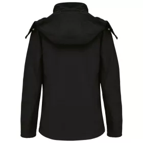   Kariban KA414 női levehető kapucnis softshell dzseki - Black