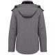 Kariban KA414 női levehető kapucnis softshell dzseki - Marl Grey