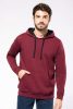 Kariban KA446 Contrast férfi pamut kapucnis pulóver - Dark Grey/Black