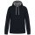 Kariban KA446 Contrast férfi pamut kapucnis pulóver - Navy/Fine Grey
