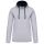 Kariban KA446 Contrast férfi pamut kapucnis pulóver - Oxford Grey/Navy