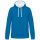 Kariban KA446 Contrast férfi pamut kapucnis pulóver - Tropical Blue/White