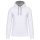 Kariban KA446 Contrast férfi pamut kapucnis pulóver - White/Fine Grey