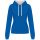 Kariban KA465 Contrast női pamut kapucnis pulóver - Light Royal Blue/White