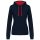 Kariban KA465 Contrast női pamut kapucnis pulóver - Navy/Red
