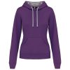 Kariban KA465 Contrast női pamut kapucnis pulóver - Purple/Oxford Grey