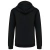 Kariban KA466 Contrast férfi pamut cipzáros kapucnis pulóver -  Black/Fine Grey