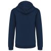 Kariban KA466 Contrast férfi pamut cipzáros kapucnis pulóver -  Navy/Fine Grey
