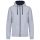 Kariban KA466 Contrast férfi pamut cipzáros kapucnis pulóver -  Oxford Grey/Navy