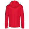 Kariban KA466 Contrast férfi pamut cipzáros kapucnis pulóver -  Red/White