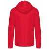 Kariban KA466 Contrast férfi pamut cipzáros kapucnis pulóver -  Red/White