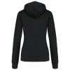 Kariban KA467 Contrast női pamut cipzáros kapucnis pulóver - Black/Fine Grey