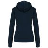Kariban KA467 Contrast női pamut cipzáros kapucnis pulóver - Navy/Fine Grey