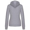 Kariban KA467 Contrast női pamut cipzáros kapucnis pulóver - Oxford Grey/Navy