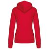 Kariban KA467 Contrast női pamut cipzáros kapucnis pulóver - Red/White
