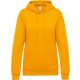 Kariban KA473 női pamut kapucnis pulóver - Yellow